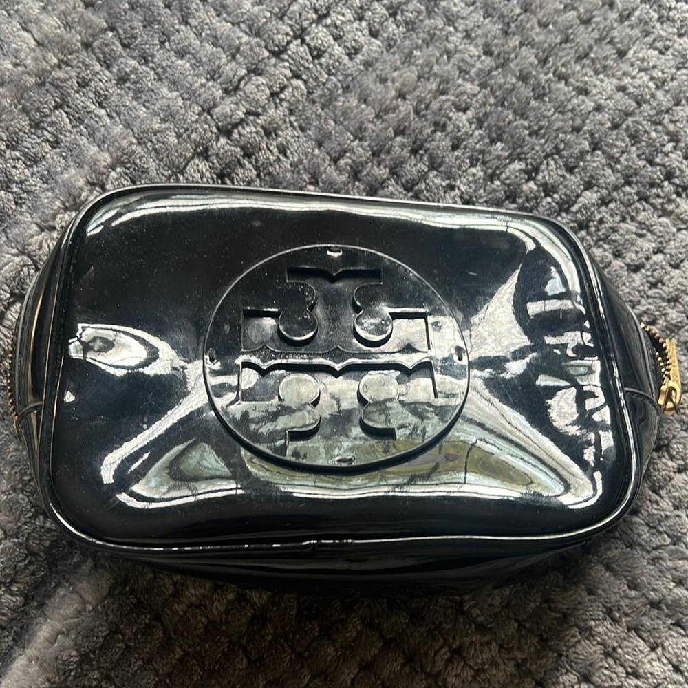 Used Patent Leather Tory Burch Cosmetic Bag